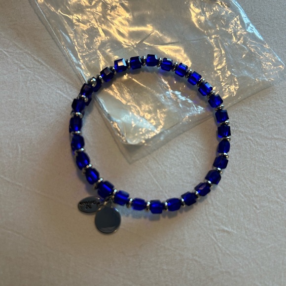 CHRYSALIS • Earth Blue Wrap Bangle Bracelet • Adjustable • - Picture 8 of 9